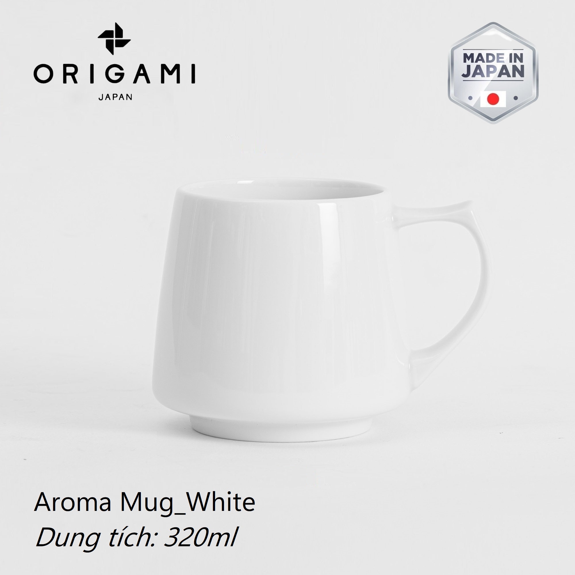 Ly sứ uống trà cà phê Origami Aroma Mug 320ml