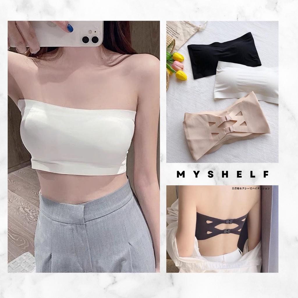 M62. Áo bra không dây áo ngực không gọng mút mỏng dáng quây ngang cài sau siêu hot