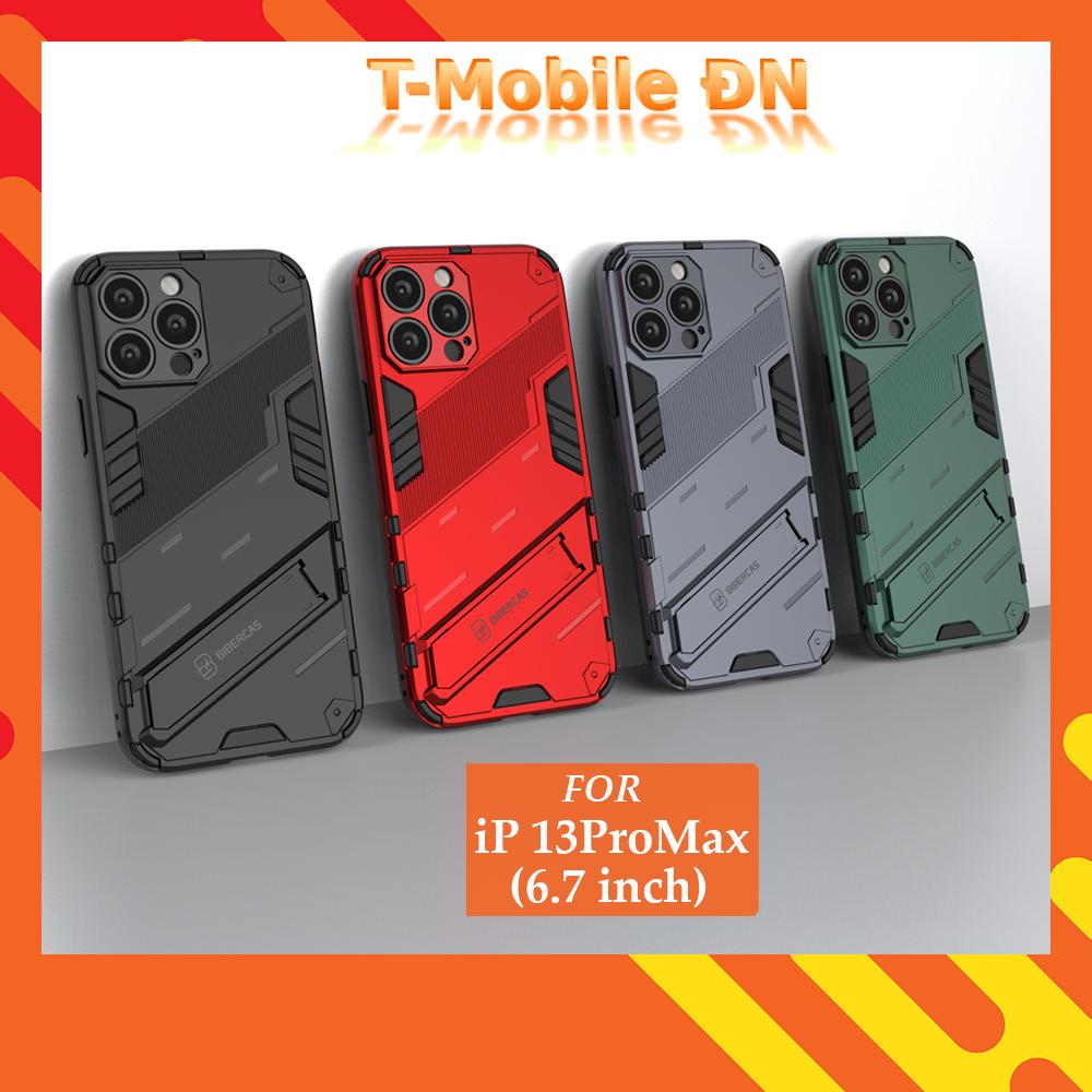 Ốp lưng cho iPhone 13 Pro Max, Ốp chống sốc Iron Man PUNK cao cấp kèm giá đỡ cho iPhone 13 Pro Max