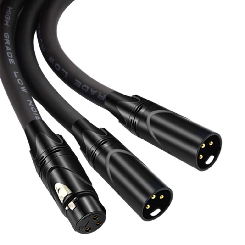 3 Pin XLR    To Dual 2   Splitter Cable Adaptor Cable
