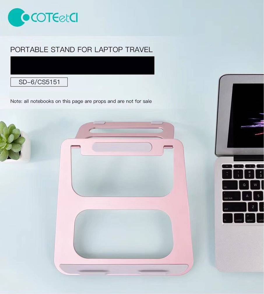 Giá đỡ Aluminum tản nhiệt cho Macbook / Laptop hiệu Coteetci Aluminum thiết kế nhôm nguyên khối - Hàng nhập khẩu