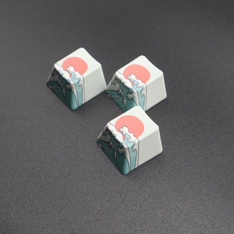 Set 2 Nút Bàn Phím Cơ DIY Bằng Nhựa PBT In Họa Tiết Không Gian San Hô