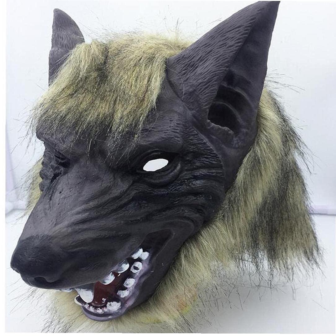 Mặt nạ đầu sói halloween mặt nạ người sói nguyên mặt