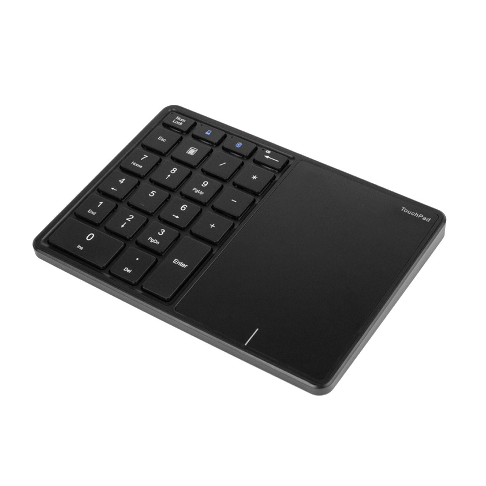 Wireless Numeric Keypad 2.4 GHz Bluetooth Mini with Touchpad 2.4G USB Receiver Numpad for Tablet