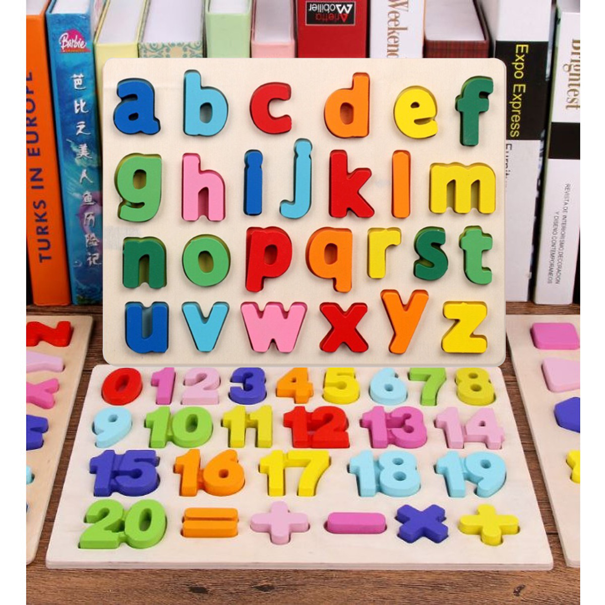 Bảng nổi chữ cái thường - chữ số  nhiều màu sắc giúp bé yêu vừa học tập vừa giải trí
