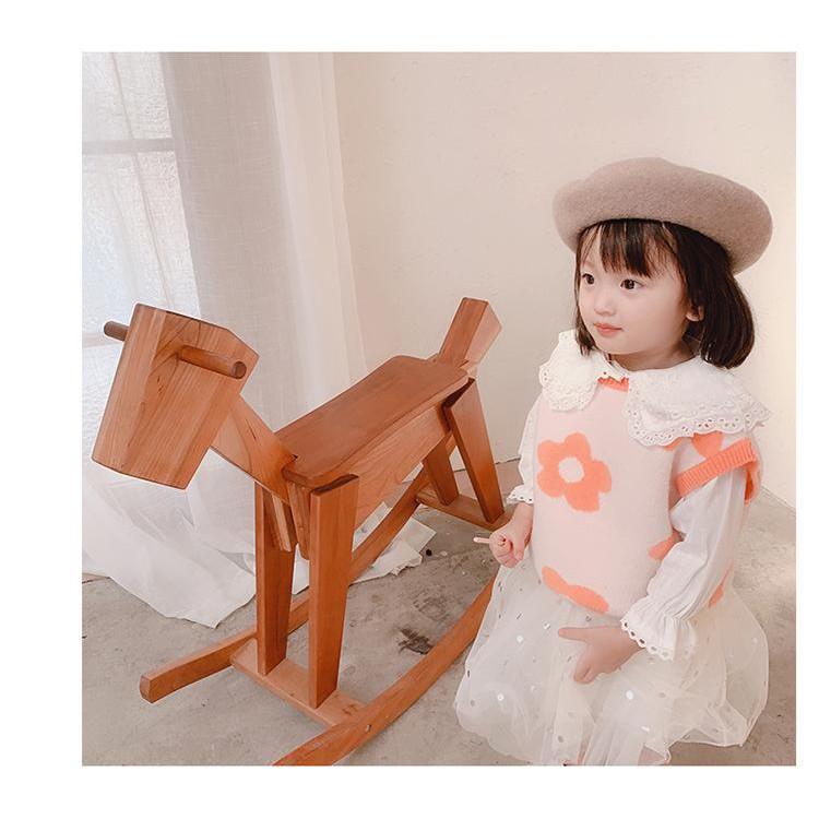 Áo gile len phong cách Hàn Quốc cực xinh cho bé gái