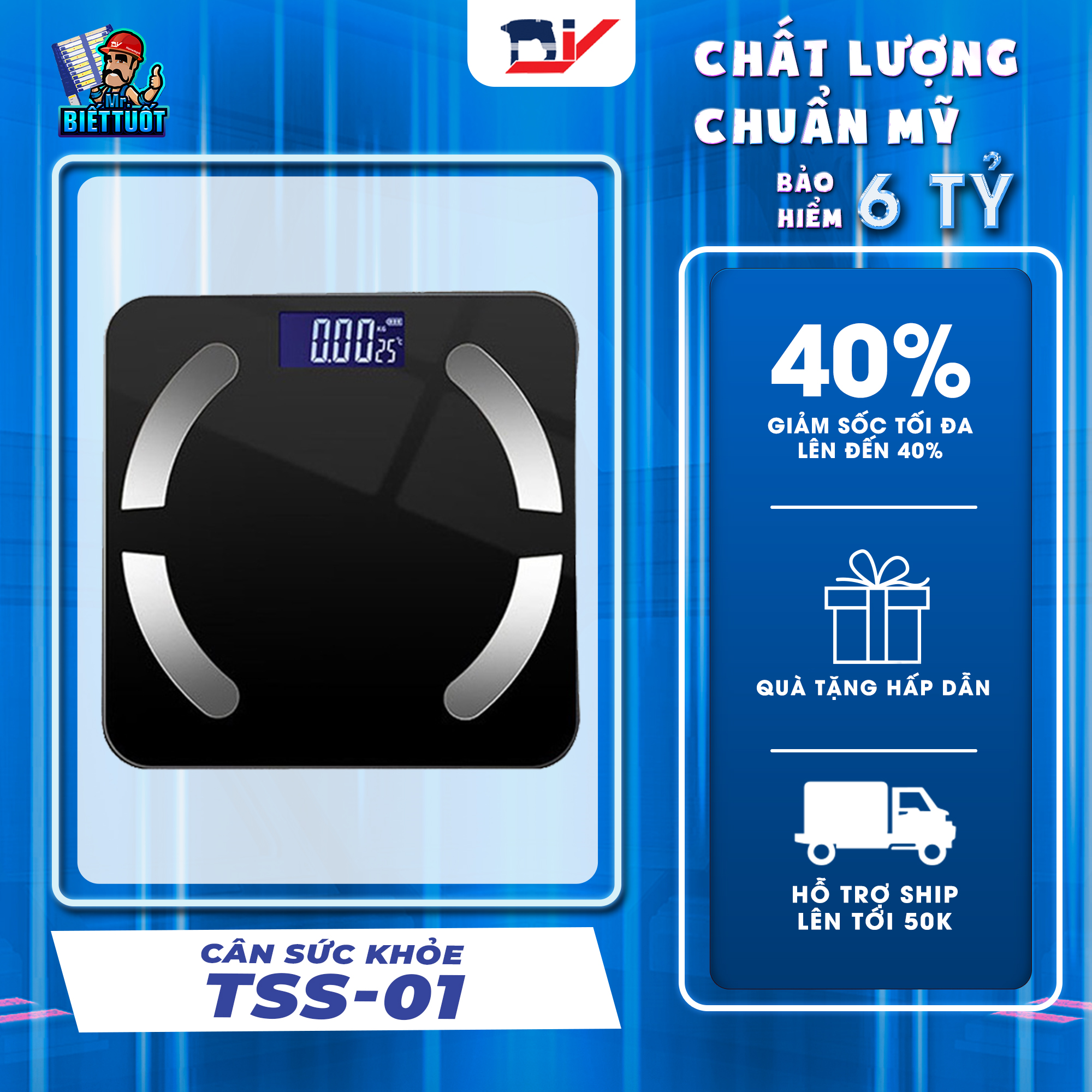 Cân sức khỏe điện tử thông minh DIY TSS-01