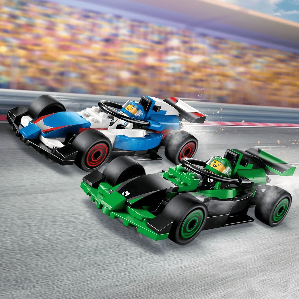 LEGO CITY 60474 Đồ Chơi Lắp Ráp Đường Đua F1- Xe Vcarb Và Sauber (313 chi tiết)