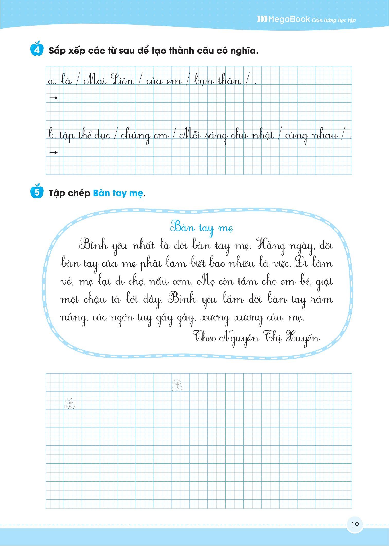 Vở Luyện Viết Chính Tả Lớp 1 - Âm - Vần - Đoạn - Chữ Hoa