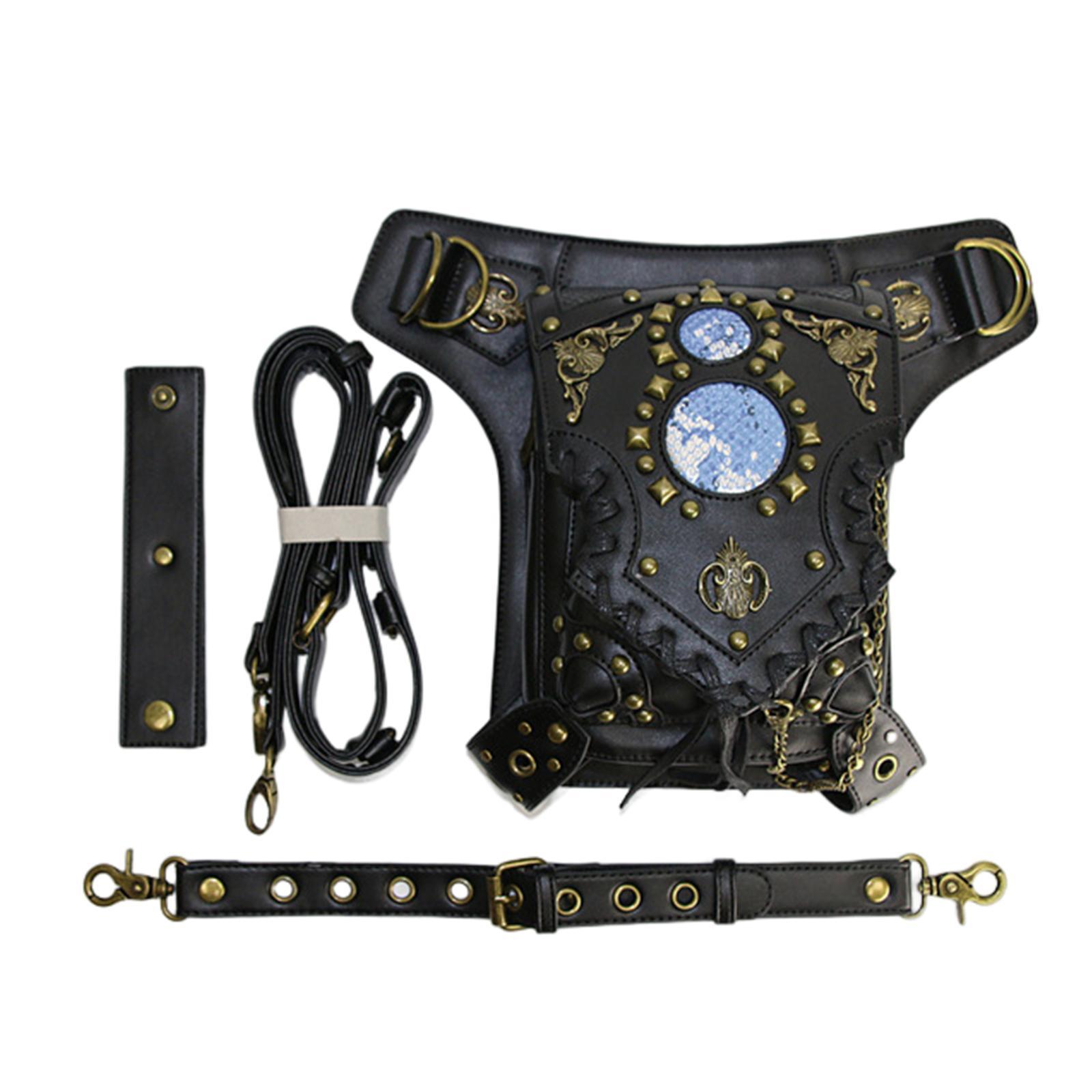 Crossbody Bags Steampunk Waist Bag Fanny Pack Adjustable Strap Women Men Fashion Waist Thigh Bag for Commuting Outdoor Camping