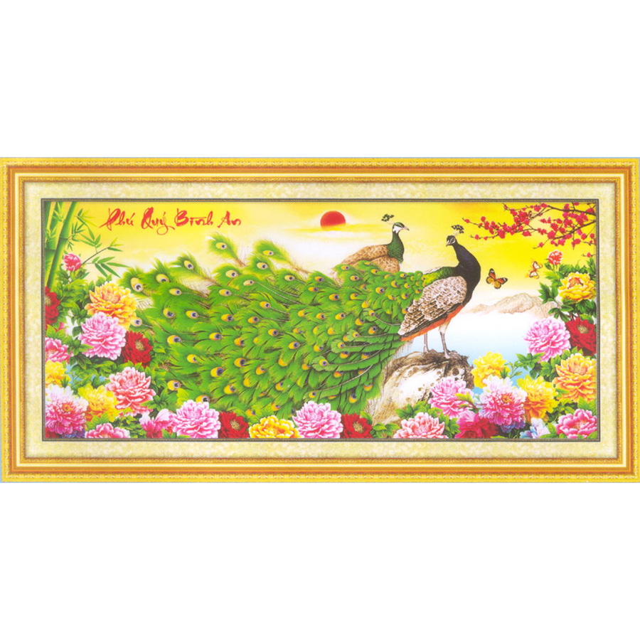 Tranh thêu Phú Quý Bình An X8008 96X47 cm