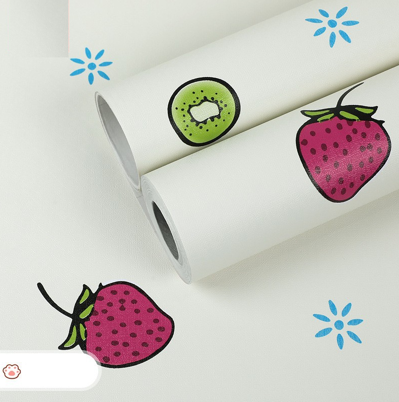 Combo 10 mét giấy dán tường, decal dán tường trang trí nhà cửa KIWI VÀNG khổ 45cm