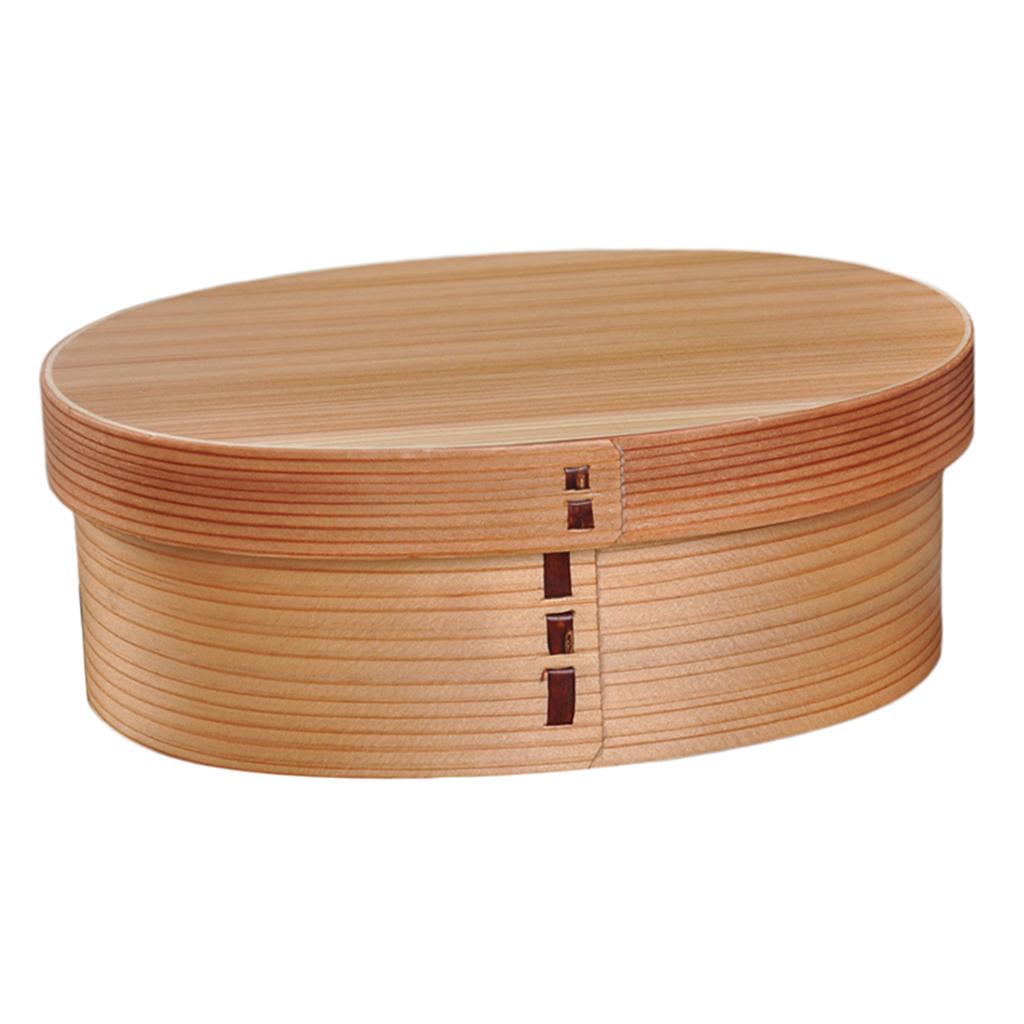 Wooden 1 Tier Lunch Box Bento Box Food Sushi Snack Appetizer Container