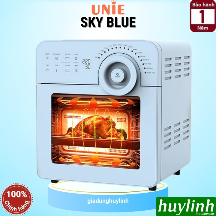 Nồi chiên không dầu Unie Sky Blue - 14.5 lít - 10+7 chức năng cài đặt sẵn - Hàng chính hãng