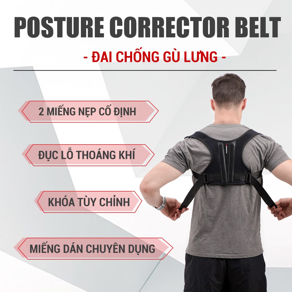 Đai chống gù lưng GoodFit, vẹo cột sống có nẹp định hình  GF714P