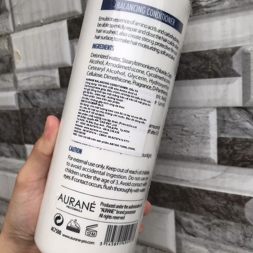 Dầu xả dinh dưỡng Aurane Balancing Conditioner cho mọi loại tóc 750ml