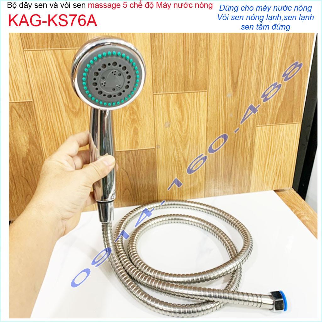 Dây tay sen KAG-KS92, Best sales shower water heater 1 bát sen + 1 dây sen tia nước mạnh siêu bền