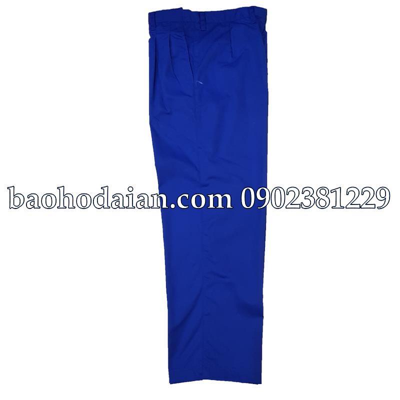 Quần áo công nhân vải kaki xi màu xanh bích