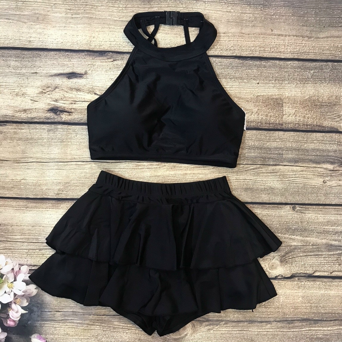 Set Váy Bơi Nữ Áo Yếm - Chat Shop Gửi Màu - Freesize