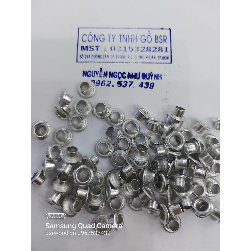 Khoen ore 5mm Khuy mắt cáo bấm giày bata, bấm túi giấy, bấm bao bì Bằng NHÔM Túi 100 cái Không long đền