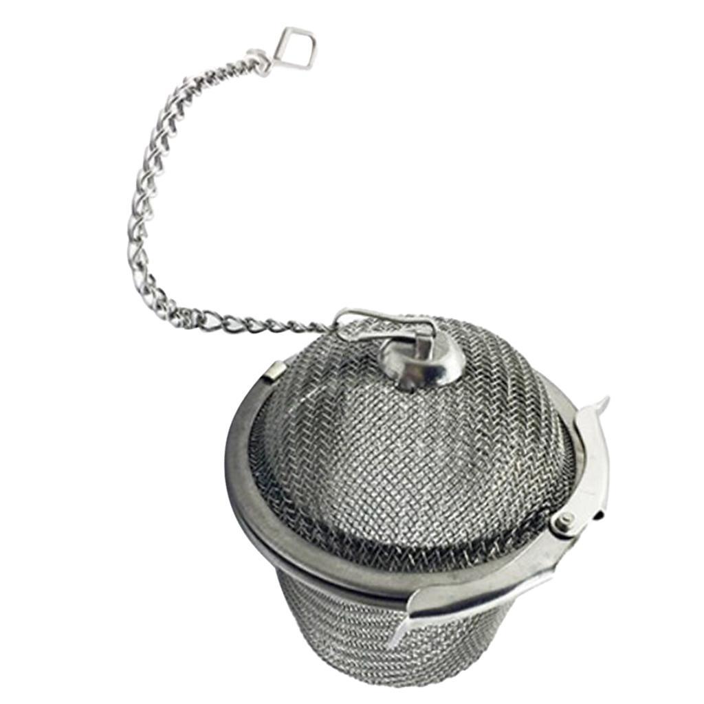 Stainless Steel Tea Infuser Filter Strainer Barrel Shape - Silver