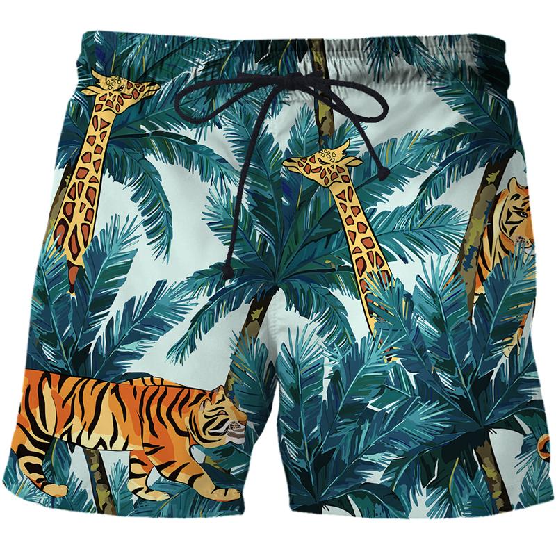 Quần Short Nam Họa Tiết Hổ Quần Short 3D In Hình Mùa Hè Quần Short Đi Biển Thời Trang Nữ Mới Nhanh Khô Áo Bên Ngoài quần Short