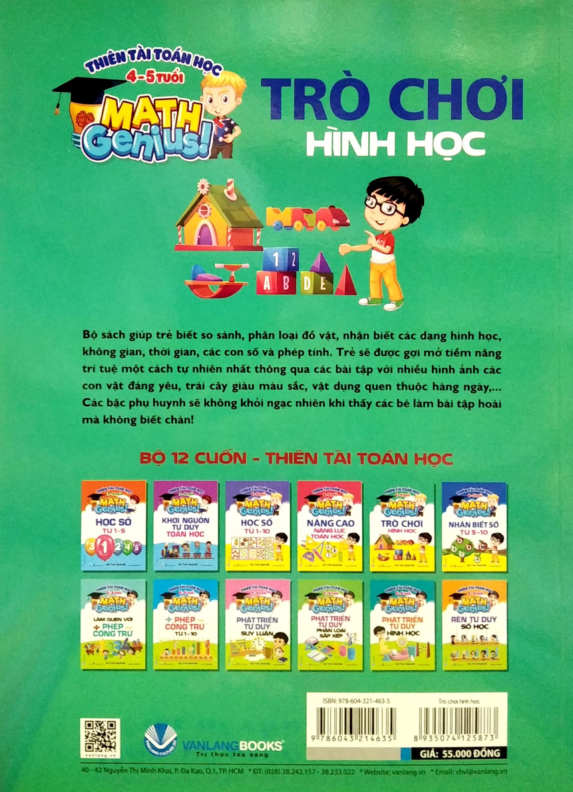 Thiên Tài Toán Học (4 - 5 Tuổi) - Trò Chơi Hình Học