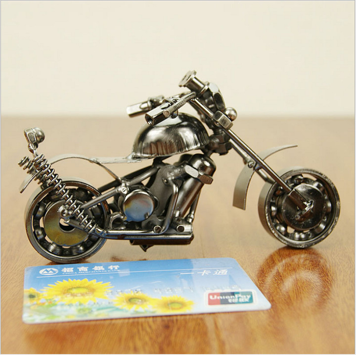 Mô hình mô tô, xe máy kim loại không gỉ trang trí