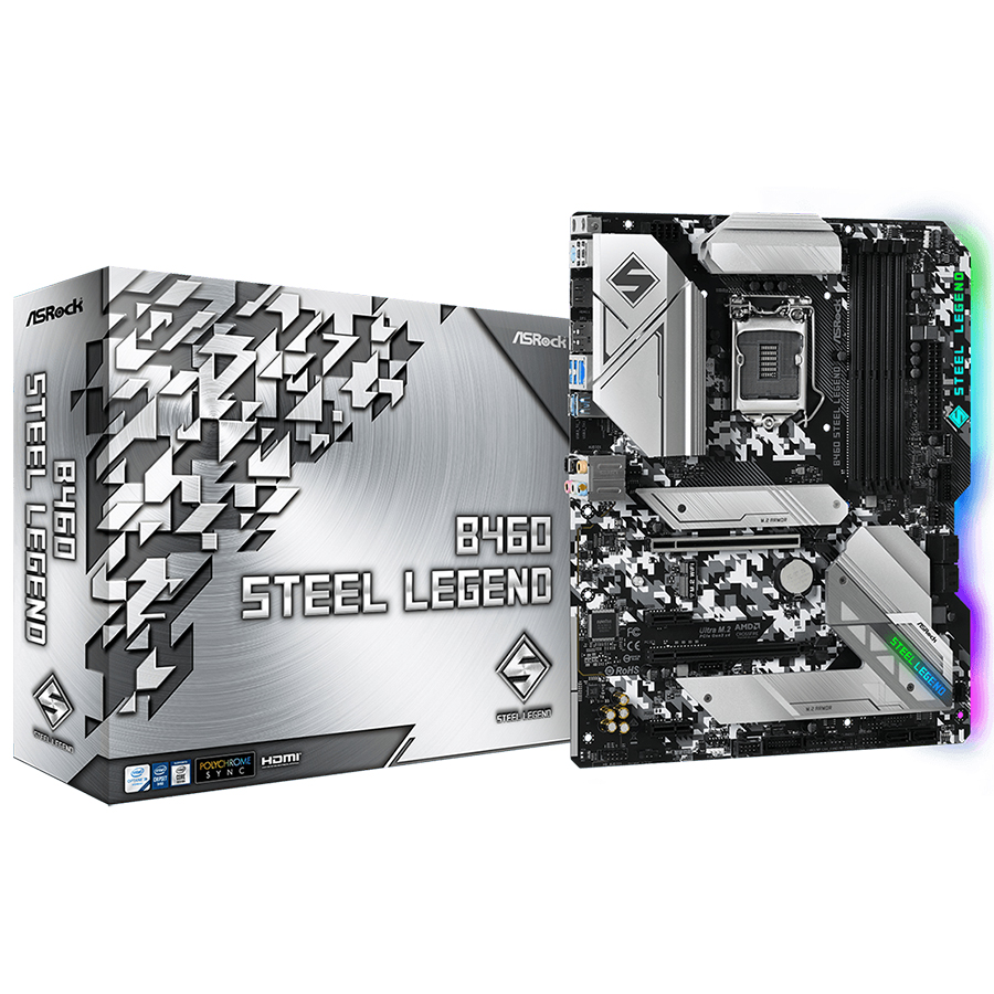 Bo Mạch Chủ Mainboard ASRock B460 Steel Legend - Hàng Chính Hãng