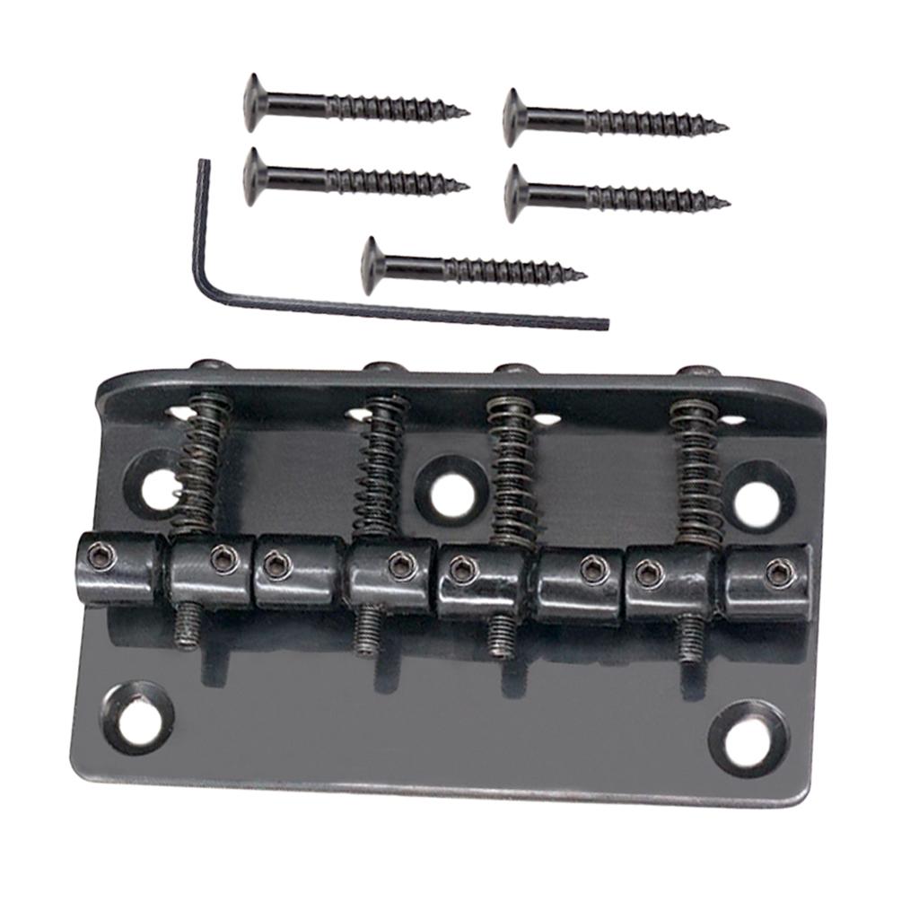 Sunnimix Đen Đàn Guitar Yên Cầu Cho 4 Dây Bass Điện Thay Thế Linh Kiện