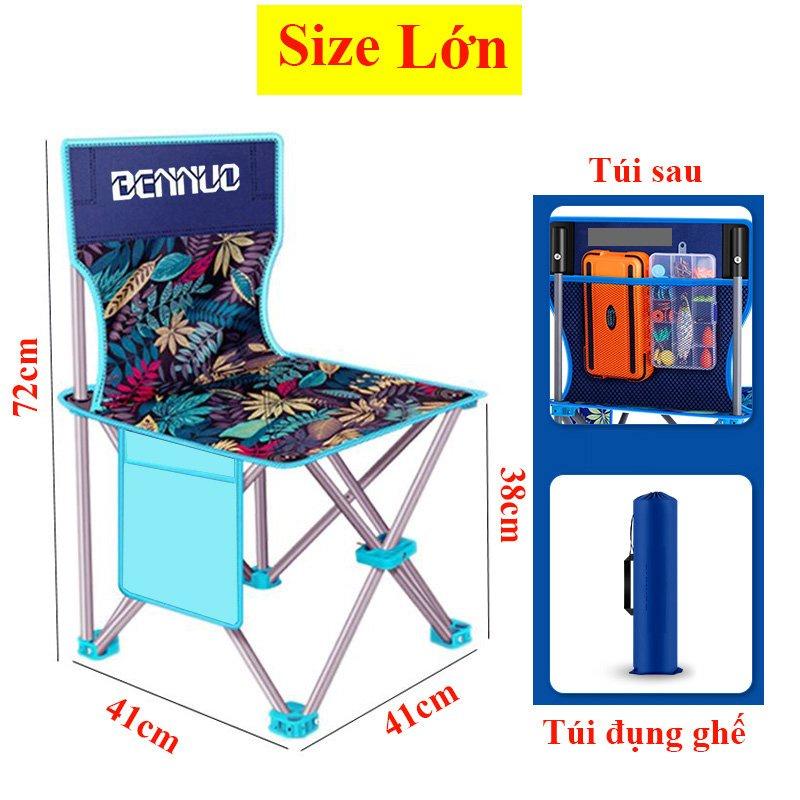 Ghế Xếp, Ghế Câu Cá Hạ Bích gấp gọn mini bỏ túi dễ dàng mang đi du lịch , dã ngoại KK-7