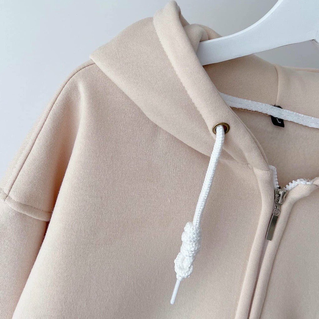 Áo Hoodie Kéo Zip in Beerfer Form Unisex nam nữ nón 2 lớp trùm đầu, Áo khoác nỉ nữ có khóa kéo màu nude , Áo khoác nữ chống nắng màu be Cao Cấp in chữ Beerfer mềm mịn