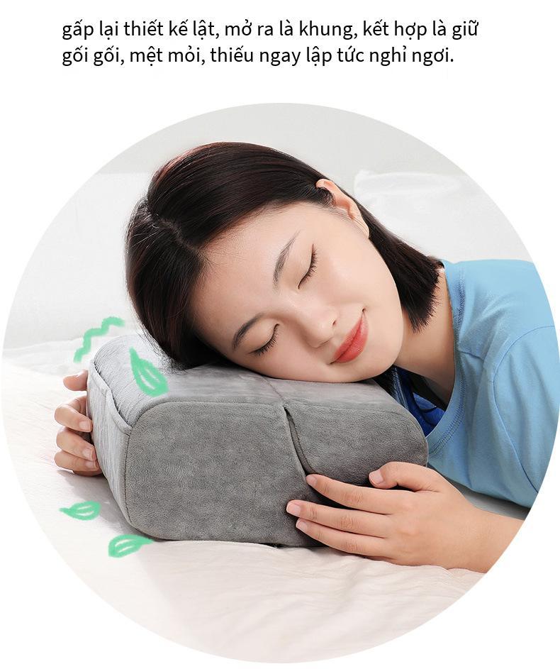Phong cách mới nhất có thể gập lại lười đọc canvas khung gối khung máy tính bảng gối máy tính bảng điện thoại di động đế đa chức năng gối hình tam giác