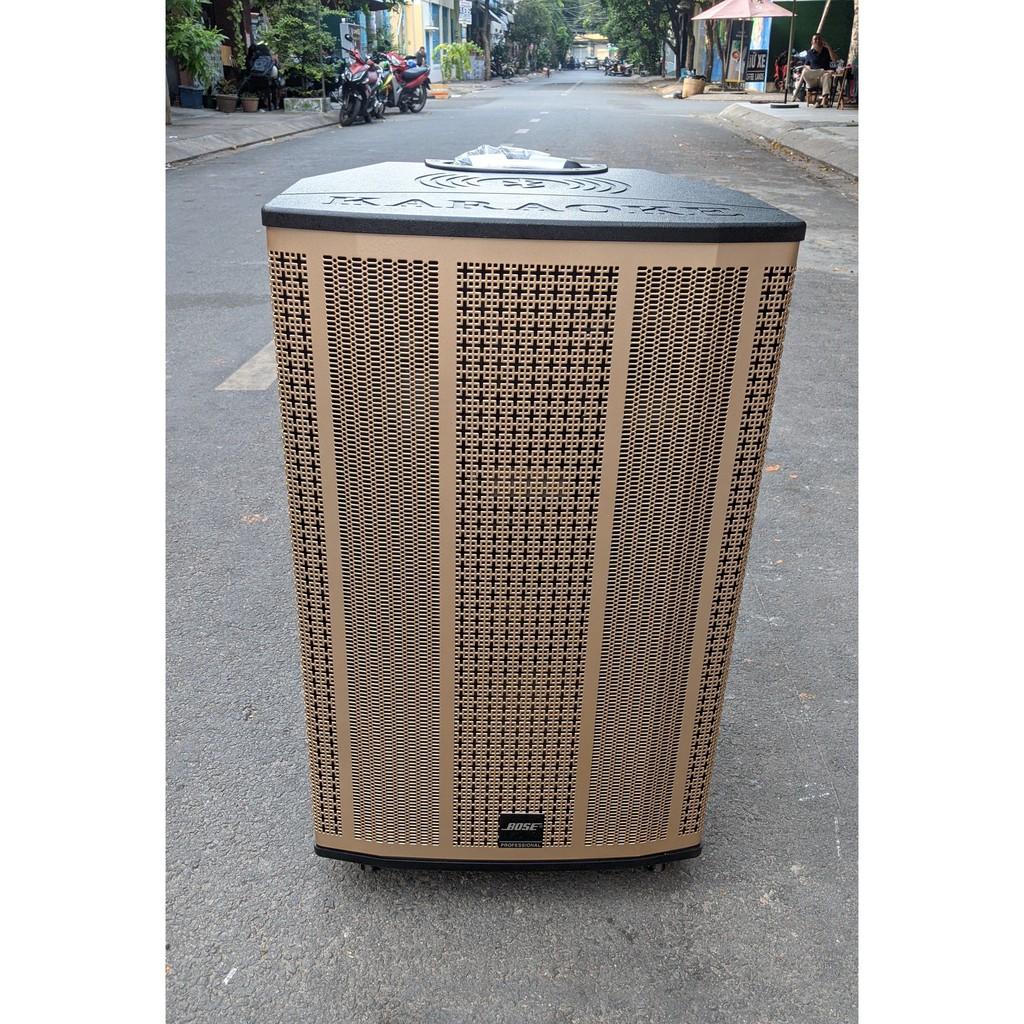Loa kéo di động Bose Bh 6111 gỗ dày 4 tấc loa hát karaoke tặng 2 mic UHF xịn sò bảo hành 12 tháng