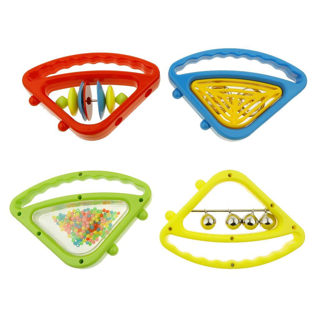 Colorful Hand Bells Rattle Toy Musical Instrument Toy for Kids Baby