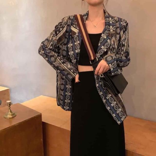 ÁO SƠ MI LỤA OVERSIZE