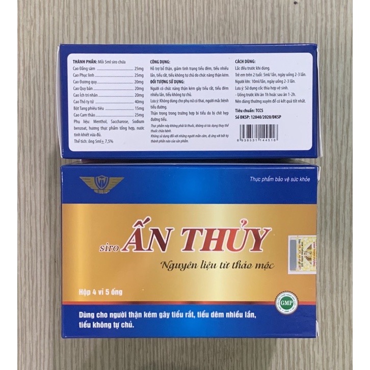 Hình ảnh Siro Ấn thuỷ Vinh Thịnh Vượng VV, hộp 20 ống, dùng cho trẻ đái dầm, tiểu đêm nhiều