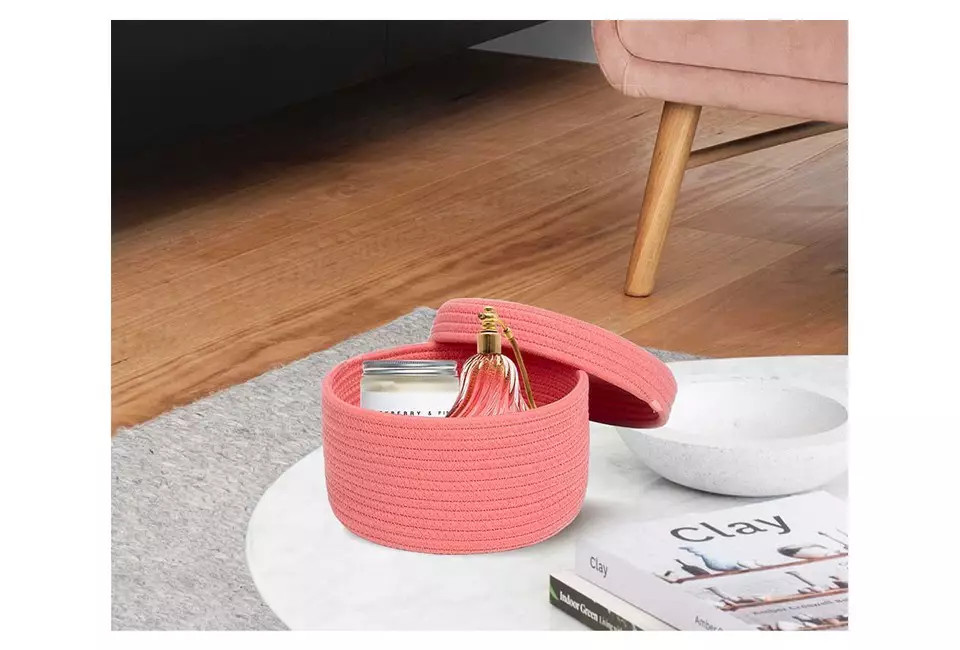 Giỏ Đan Cotton Homeart Kaia Có Nắp