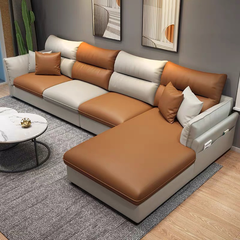 Sofa góc L bọc da Adora