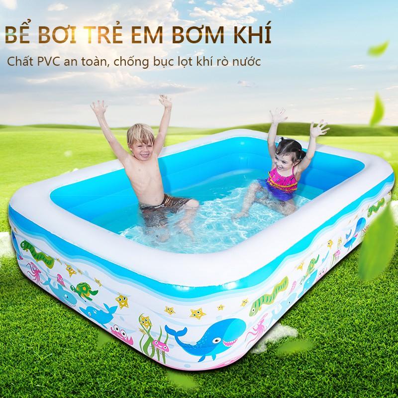 YB08 Bể bơi 3 tầng Cao cấp Bể bơi Em bé bơm hơi lớn tắm ba lớp vinhthuan.shop