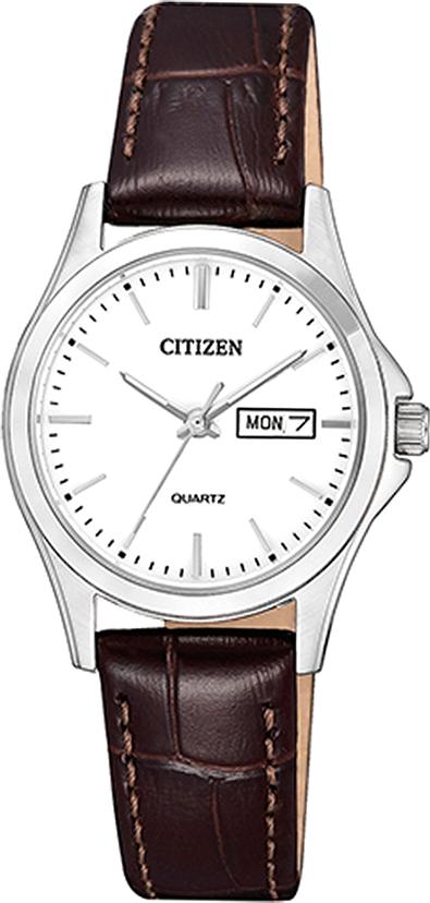 Đồng Hồ Nữ Citizen Dây Da EQ0591-21A - Mặt Trắng