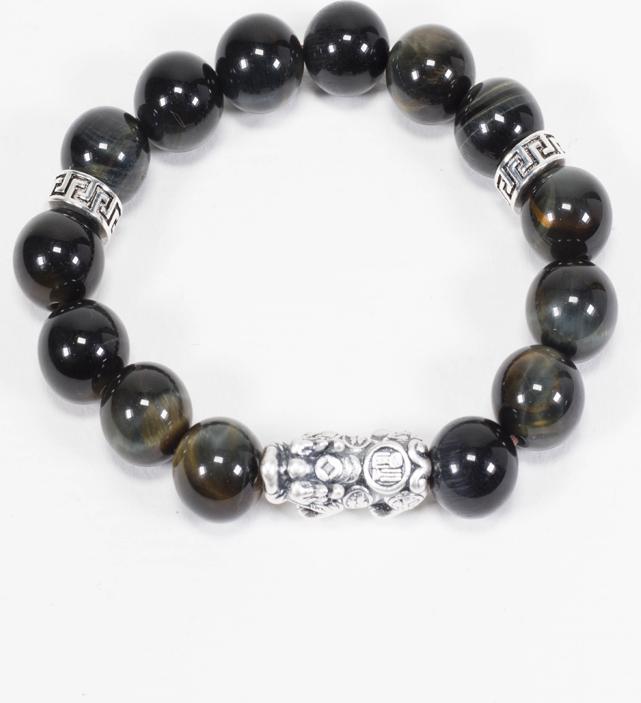 Vòng Thạch Anh Mắt Hổ Xanh Đen Phối Tỳ Hưu Bạc Ngọc Quý Gemstones