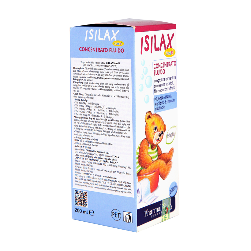 Thực phẩm bảo vệ sức khỏe hỗ trợ giảm táo bón cho bé Isilax Bimbi