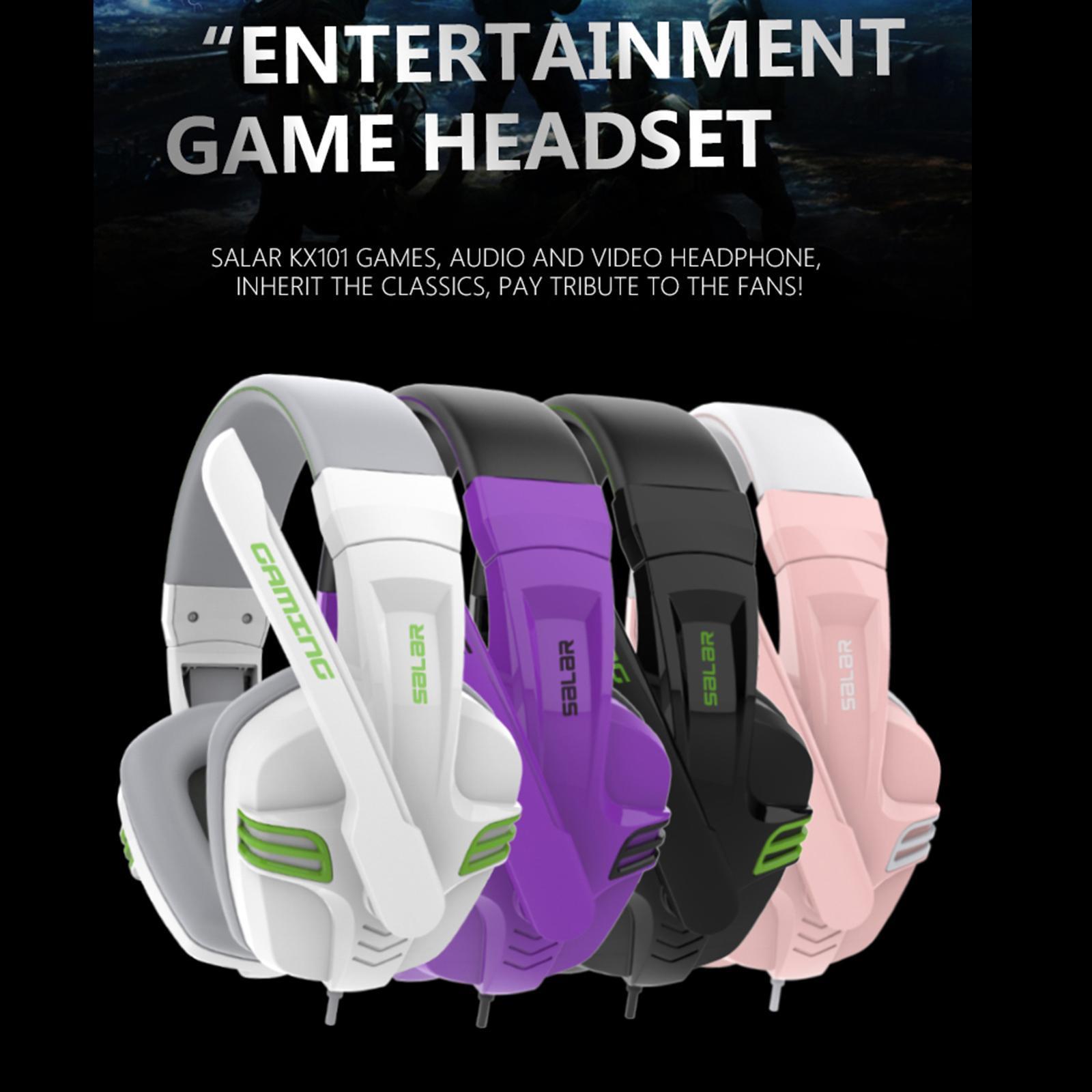 3.5mm Stereo Gaming Headset Wired Headphone with Mic Noise Cancelling
