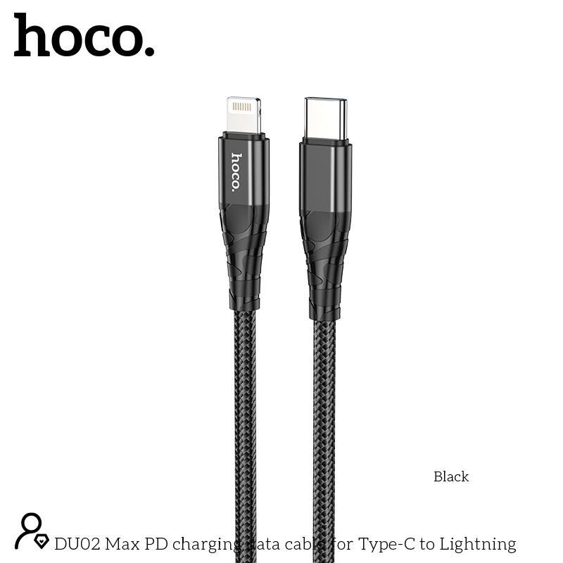 áp Sạc Nhanh Dành Cho Iphone 12Promax PD20w -Dây Sạc Nhanh Hoco DU02 PD20W TyPe C To IP -Dây Dù Siêu Bền Chống Đứt Gãy -Hàng Chính Hãng.