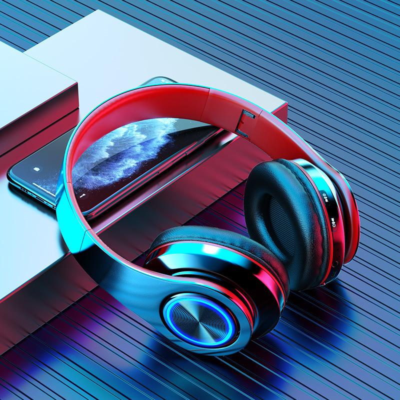Đảm bảo chất lượng tai nghe bluetooth không dây gắn trên đầu có giá trị cao điện thoại di động máy tính tai nghe phổ thông trò chơi âm nhạc giảm tiếng ồn thể thao chuyên dụng