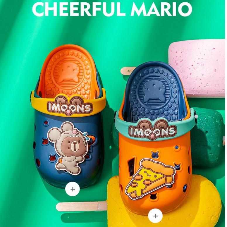 Dép Sục cho bé Cheerful Mario, sục cross cho bé trai bé gái siêu nhẹ chống trơn trượt