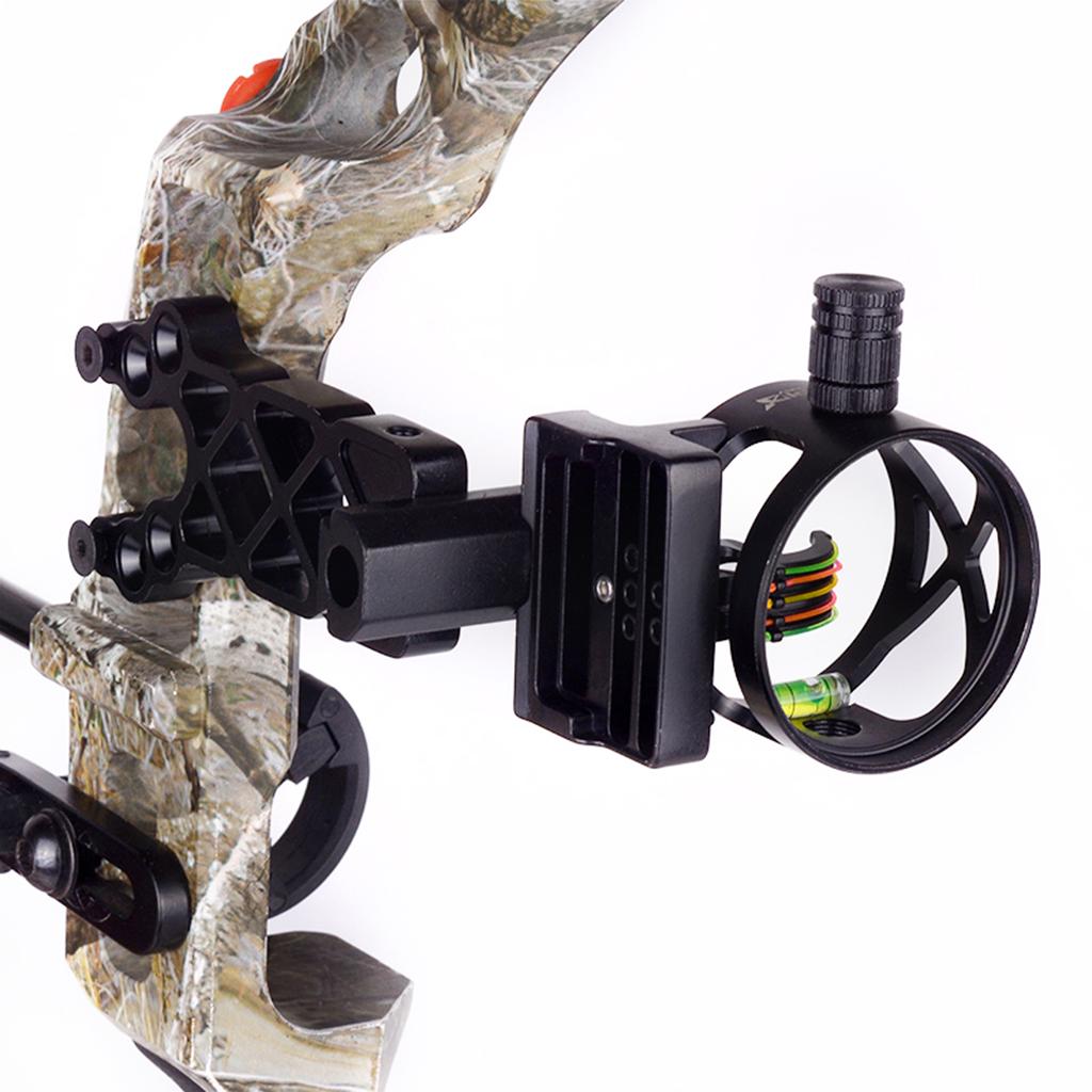 Adjustable Bow Sight 5 Pin Compound Bow Aim Night visible Trainer