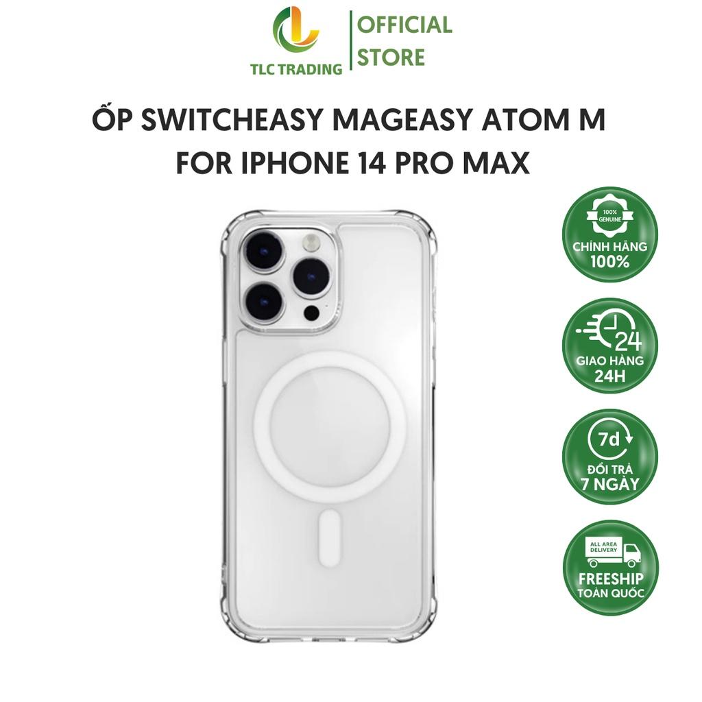 Ốp Lưng Dành Cho IPhone 14 series SwitchEasy MagEasy Atom M Màu Trắng Trong Suốt Bền Chống Va Đập - Hàng chính hãng