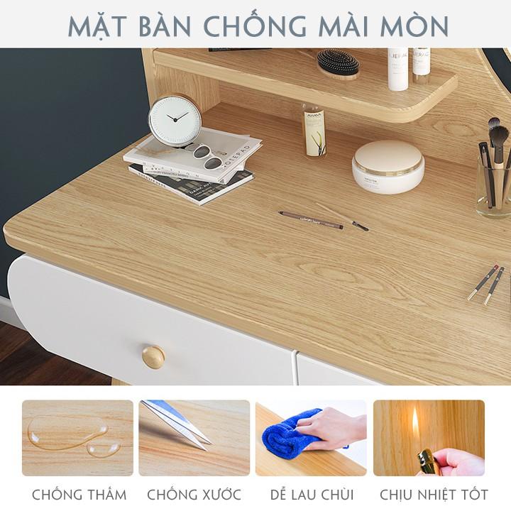 Bàn trang điểm kèm ghế và gương có đèn LED